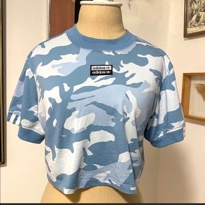 Adidas camo cropped top